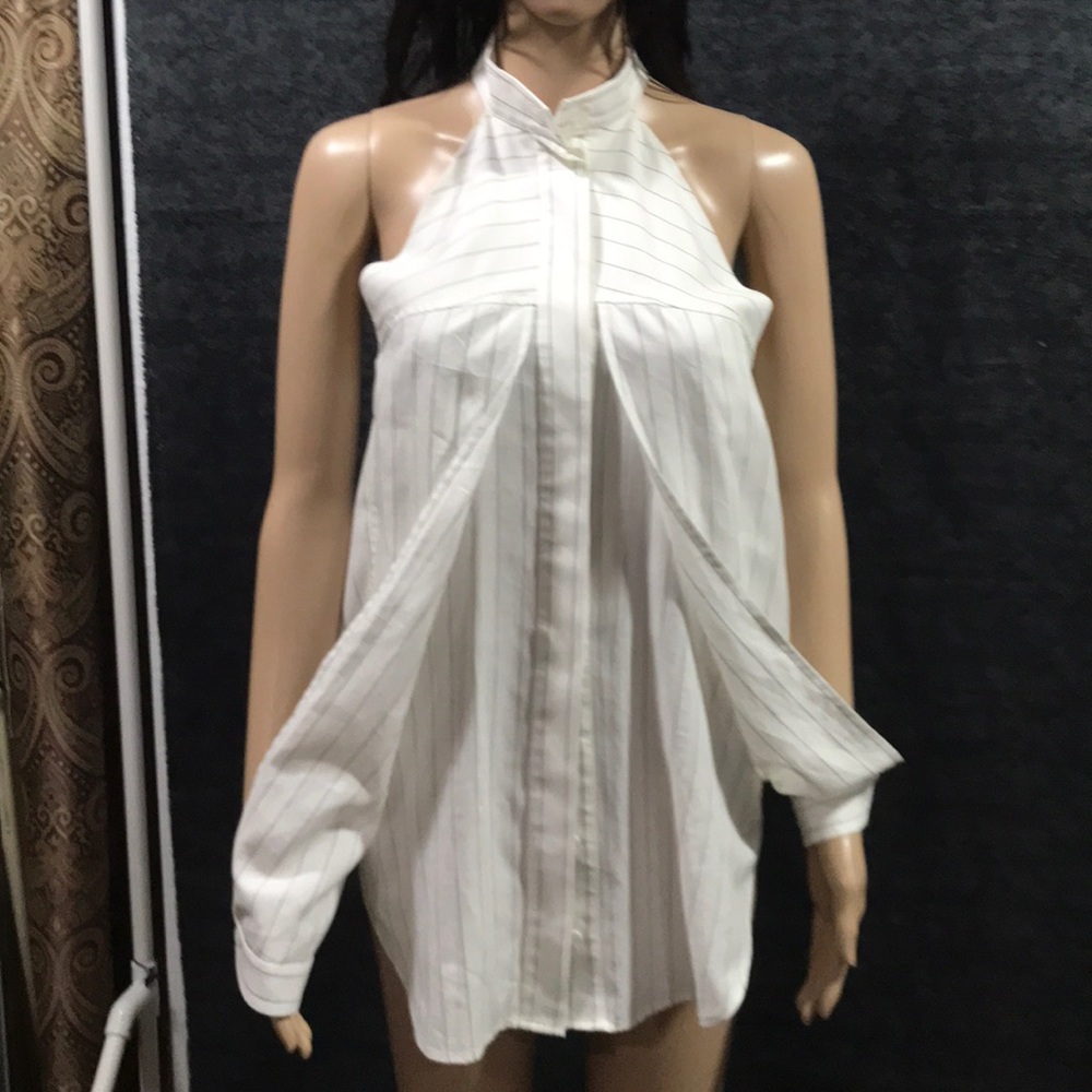 Dion Lee cotton open sleeves top